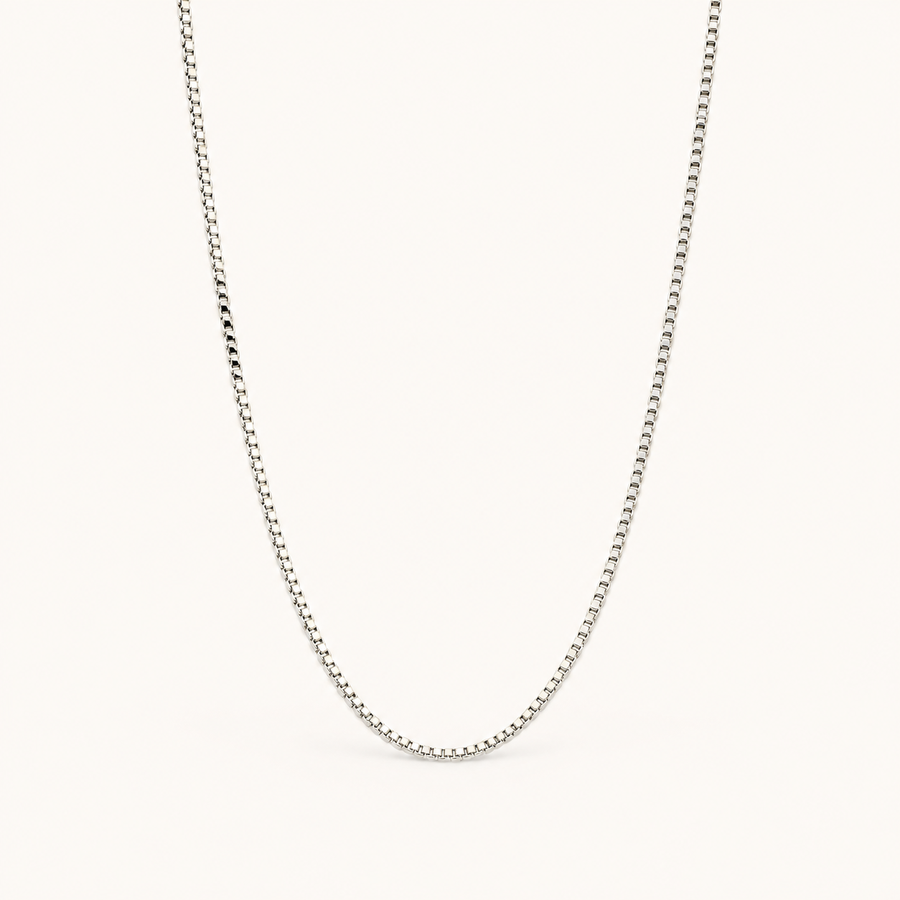 Box Chain Necklace Silver