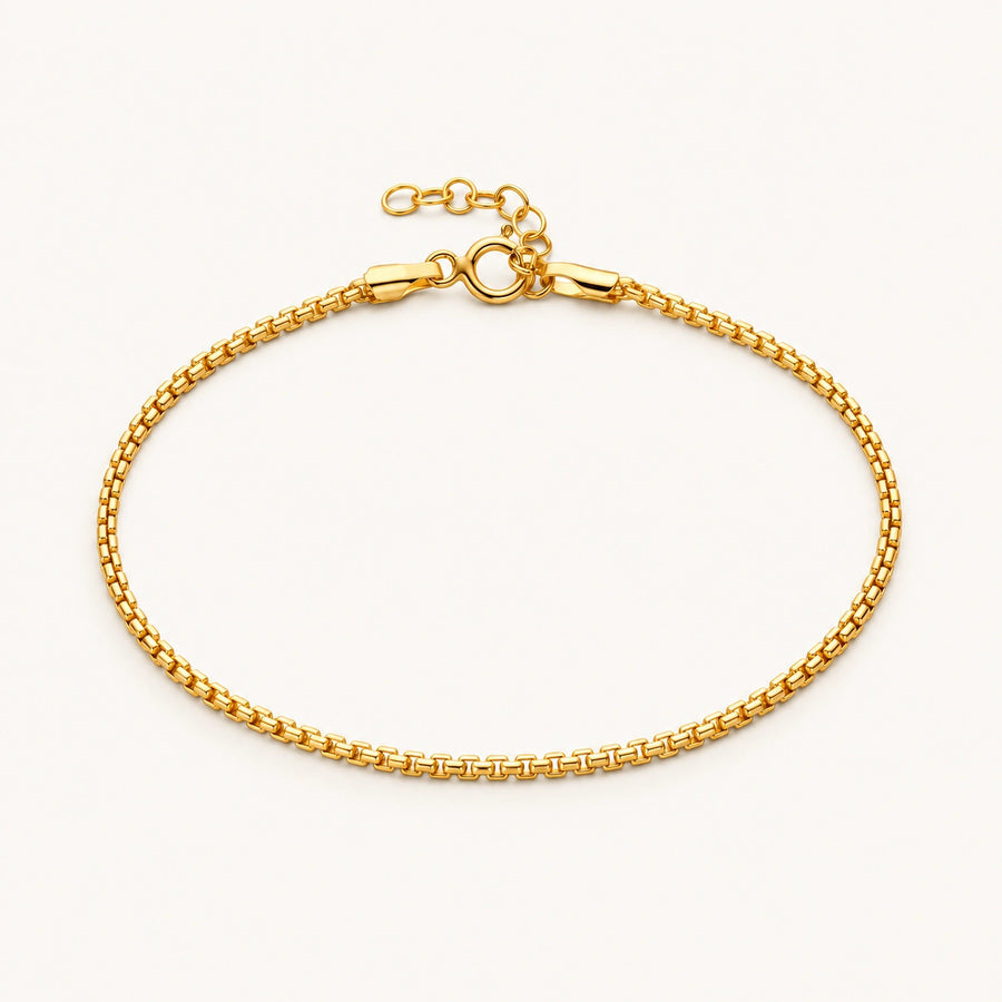 Box Chain Bracelet Gold