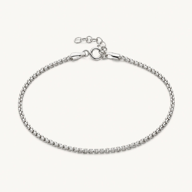 Box Chain Bracelet Silver