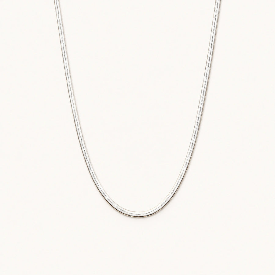 Herringbone Necklace Silver