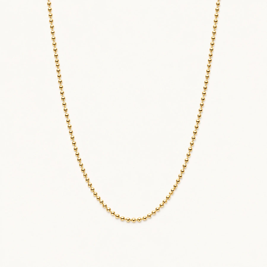 Beaded Chain Necklace Gold