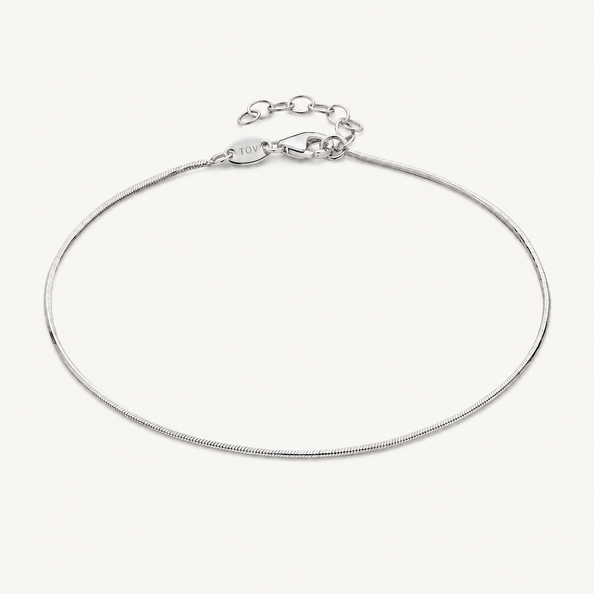 Tier - 2 Platina Snake Ketting